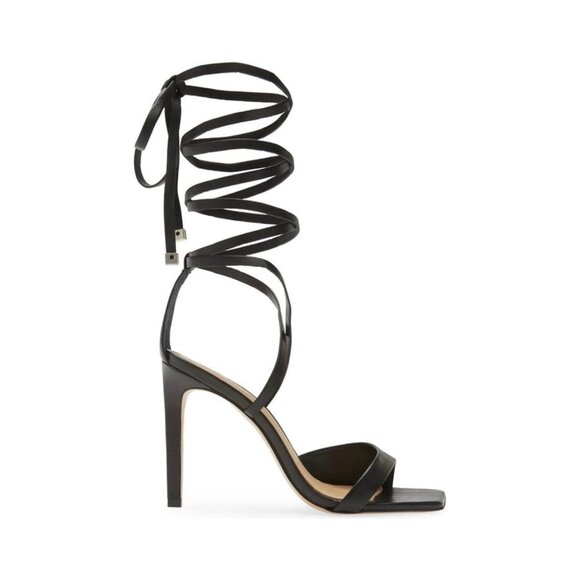 Schutz Bryce Ankle Wrap Tie Criss Cross Sandal High Heel Stiletto D'orsay Cutout - Picture 2 of 4
